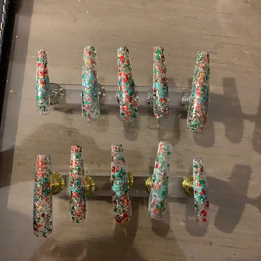 Custom Christmas nails sold on other platform